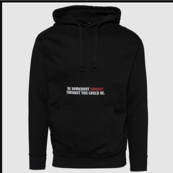 NWT Famous Nobodys Game In Flames Hoodie in Black Size Small - Picture 3 of 10